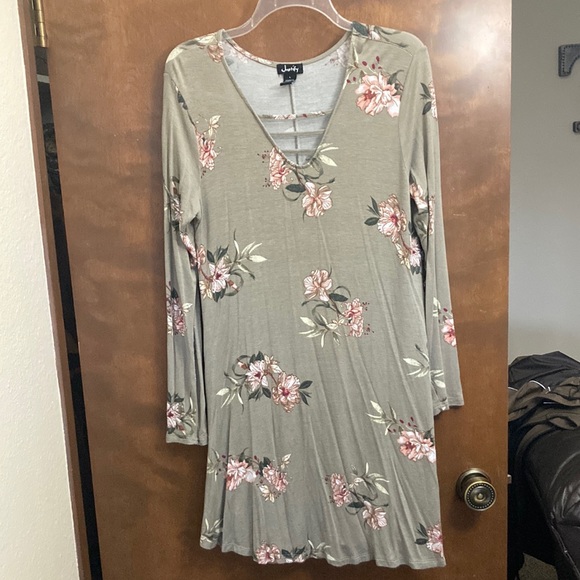 Casual long sleeve stretchy dress - Picture 1 of 3